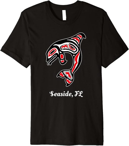 Native American Seaside Florida Red Orca Killer Whale Premium T-Shirt