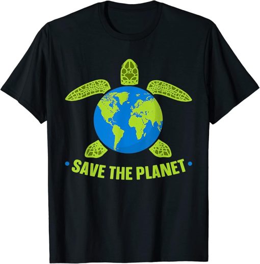 Save The Planet Turtle World Environmental T-Shirt