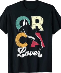 Lover of Orca Vintage Retro, Killer Whale Gift Orcas T-Shirt