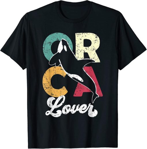 Lover of Orca Vintage Retro, Killer Whale Gift Orcas T-Shirt