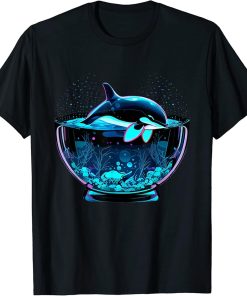 Orca Whale in Fish Bowl Orca in Aquarium Free The Orcas T-Shirt